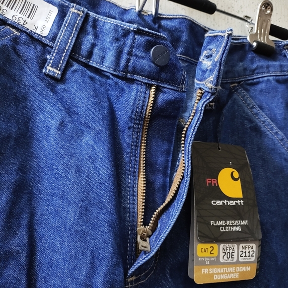 Carhartt FR Signature Denim Dungaree Flame Resistant Jeans 30x32 NFPA 70E 2112 - Picture 5 of 9